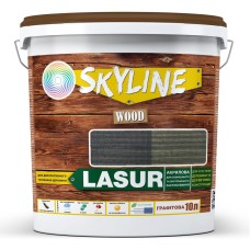 Лазур Skyline Lasur Wood декоративно-захисна для обробки дерева Графітовий 10 л