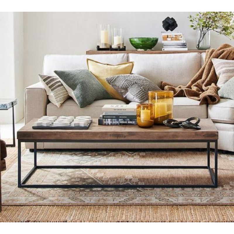 Кавовий журнальний столик у стилі Loft NS-695 490x1100x500 мм Черный