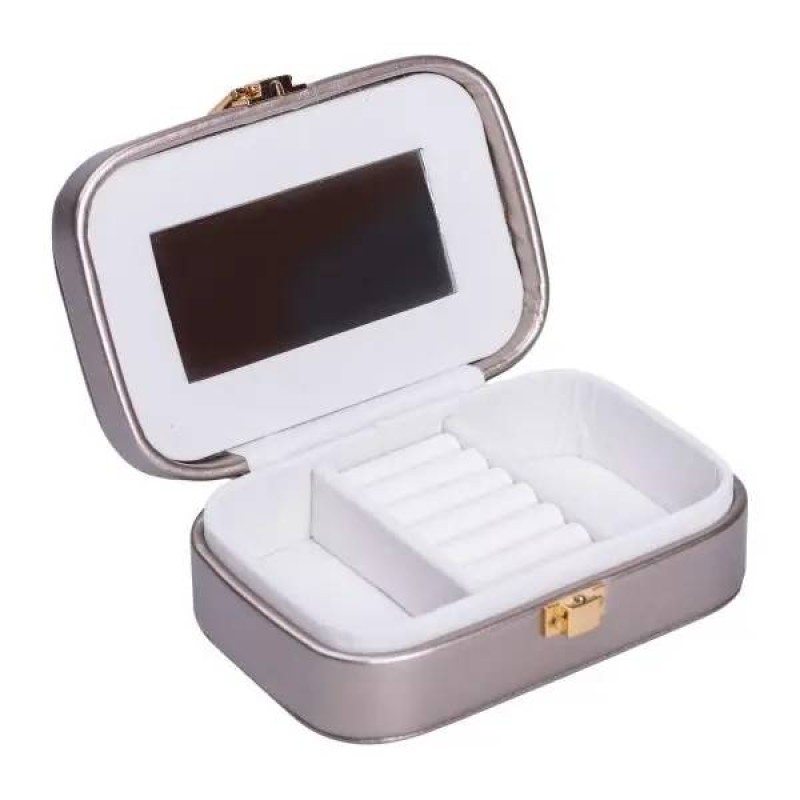 Скринька-органайзер для прикрас YIWU 15x10x5 см Срібний (HP-5-33G)