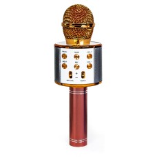 Бездротовий мікрофон-караоке Wster MP3 Bluetooth Pink and Gold (1525693038)
