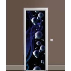 Наклейка на двері Zatarga «Бульбашки диму» 650х2000 мм вінілова 3Д наклейка декор самоклеюча