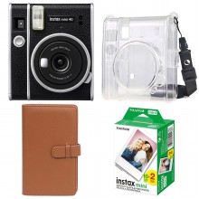 Подарунковий набір Фотоапарат Fujifilm Instax Mini 40/Фотопапір 20 шт/Чохол/Фотоальбом на 108 фото Коричневий