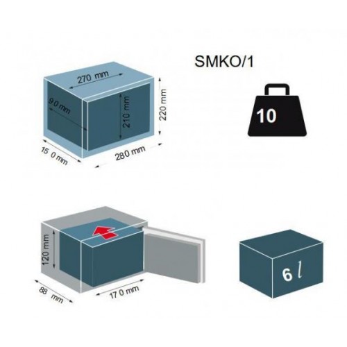 Сейф меблевий Technomax SMKO/1 Сейф меблевий Technomax SMKO/1