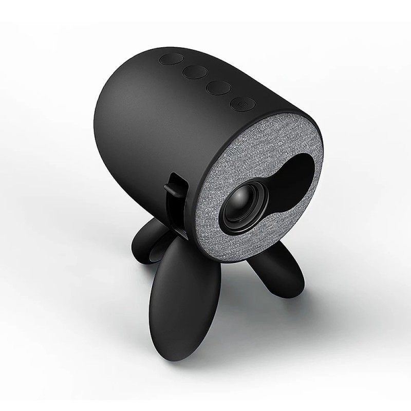 Міні відео-проектор світлодіодний з динаміком YG220 з регульованою підставкою триноги та підтримкою 1080P Чорний