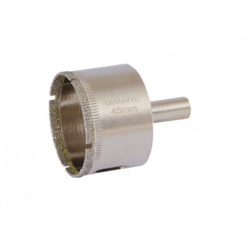 Свердло трубчасте GRANITE з алмазним напиленням для скла та плитки 45 мм 2-01-245 Свердло трубчасте GRANITE з алмазним напиленням для скла та плитки 45 мм 2-01-245