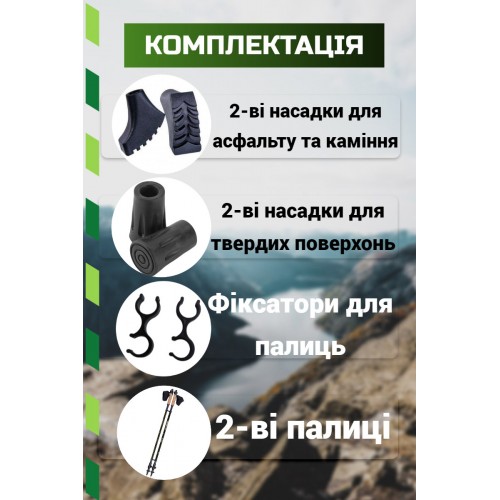 Палиці для скандинавської ходьби PowerPlay 9105 Sisu 80-135 см Black Gold Палиці для скандинавської ходьби PowerPlay 9105 Sisu 80-135 см Black Gold