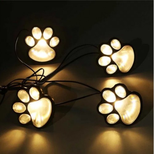 Вуличний автономний світильник на сонячній батареї LED Solar Paw Print Lights DL49 із захистом від вологи As-seen-on-tv Чорний Вуличний автономний світильник на сонячній батареї LED Solar Paw Print Lights DL49 із захистом від вологи As-seen-on-tv Чорний