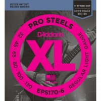 Струни для бас-гітари D'Addario Pro Steels EPS170-6 Reguilar Light Electric Bass 6-Strings Long Scale 32/130 Струни для бас-гітари D'Addario Pro Steels EPS170-6 Reguilar Light Electric Bass 6-Strings Long Scale 32/130