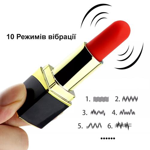 Міні-вібратор We Love  Імітація помади чорний USB в інтернет супермаркеті PbayMarket!