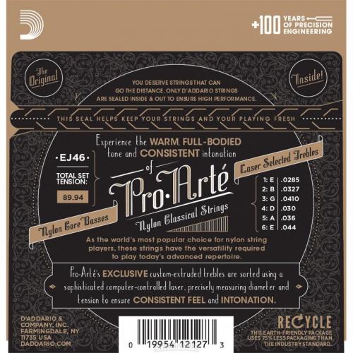 Струни для класичної гітари D'Addario EJ46 Classic Silverplated Wound Nylon Hard Tension Струни для класичної гітари D'Addario EJ46 Classic Silverplated Wound Nylon Hard Tension