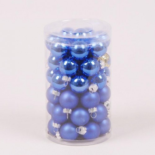Кульки скляні Flora D-2,5 см 48 шт Синій (44497) в інтернет супермаркеті PbayMarket!