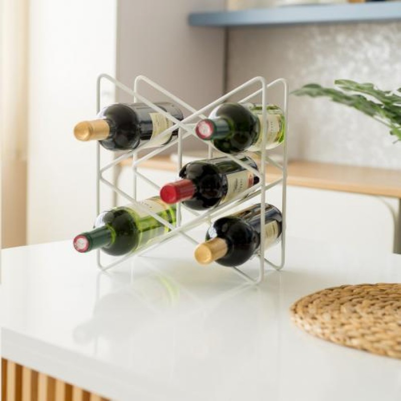 Підставка для пляшок вина Adore Décor Тоскана 28х31х15 см Білий