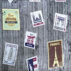 Самоклеюча 3D панель Sticker Wall Поштові марки 700х700х4мм