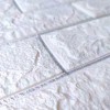 Самоклеюча декоративна 3D панель під білу матову цеглу зі сріблом 3D Loft 700x770x7 мм