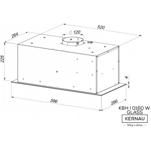 Витяжка вбудована Kernau KBH I 0160 W GLASS в інтернет супермаркеті PbayMarket!