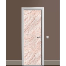 Наклейка на двері Zatarga «Пудровий мармур» 650х2000 мм вінілова 3Д наклейка декор самоклеюча