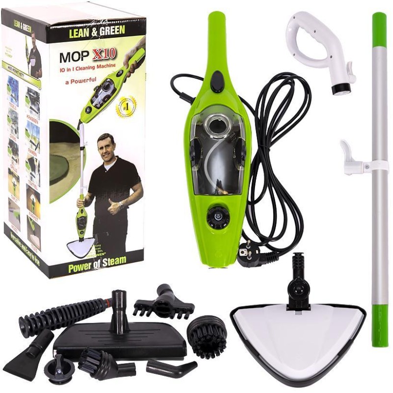 Швабра парова-пароочисник Steam Master H2O Mop X10 1300W Green (3_01249)