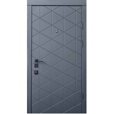 Двері вхідні в квартиру Бакарди двухкольорні Ваш ВиД Елегант сірий/Білий супермат 850,950х2050х95 Ліве/Праве