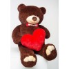 Плюшевий ведмедик з серцем Mister Medved Террі 160 см Бурий (034)