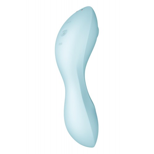 Вакуумний смарт-стимулятор із вібрацією Satisfyer Curvy Trinity 5 (Blue), керування зі смартфона в інтернет супермаркеті PbayMarket!