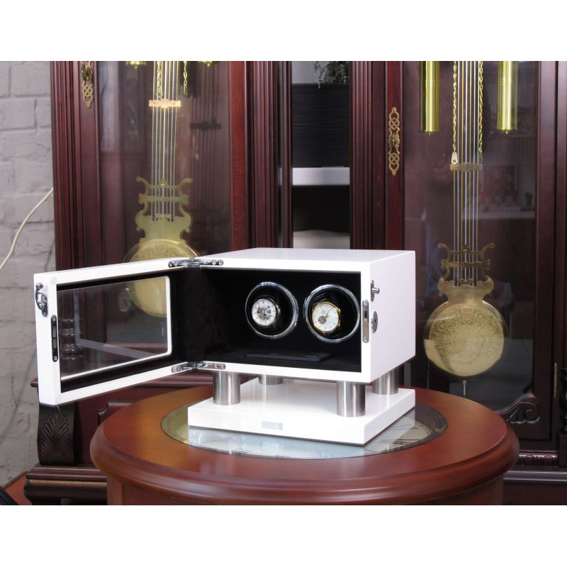 Скринька Salvadore для підзаводу 2 годинників 8002/WF/DF 2x2 Білий