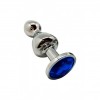 Металева анальна пробка Wooomy Lollypop Double Ball Metal Plug Blue M діаметр 3,1 см, довжина 9,4 см в інтернет супермаркеті PbayMarket!