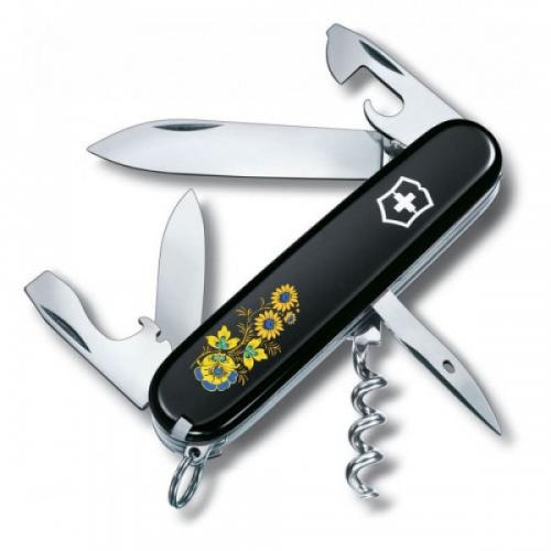 Ніж Victorinox Spartan Ukraine 91мм Квіти (1049-Vx13603.3_T1050u) Ніж Victorinox Spartan Ukraine 91мм Квіти (1049-Vx13603.3_T1050u)