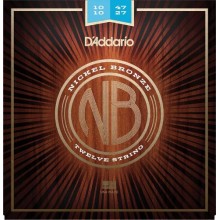 Струни для акустичної гітари D'Addario NB1047-12 Nickel Bronze Light Acoustic Guitar Strings 10/47