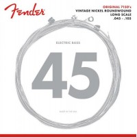 Струни для бас-гітари Fender 7150M Pure Nickel Roundwound Medium Bass Long Scale 45/105 Струни для бас-гітари Fender 7150M Pure Nickel Roundwound Medium Bass Long Scale 45/105