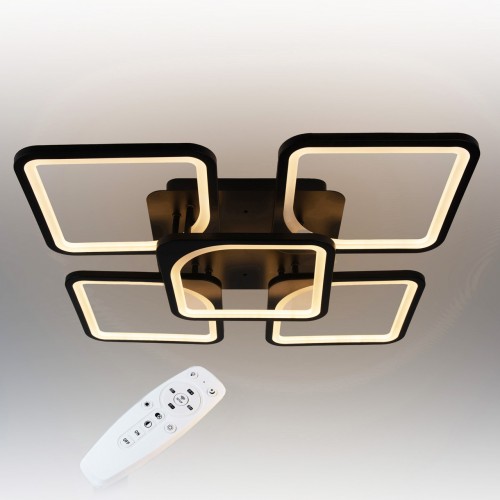 Стельова LED люстра світлодіодний світильник Sunlight чорний 5631/4+1 Стельова LED люстра світлодіодний світильник Sunlight чорний 5631/4+1