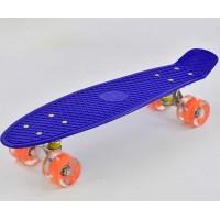 Скейт Пенні борд Best Board з PU колесами, що світяться, Dark Blue (74181)