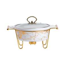 Мармітниця YIWU 1 л Біло-золотий (HP1037)