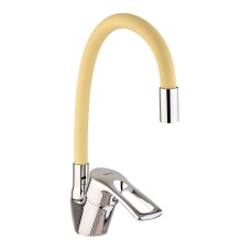 Кухонний змішувач з силіконовим виливом Zerix YUB 181 Reflector Ivory (ZX4976)