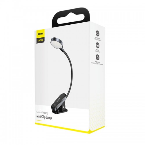 Лампа настільна акумуляторна Baseus Comfort Reading Mini Clip Lamp DGRAD-0G Grey Лампа настільна акумуляторна Baseus Comfort Reading Mini Clip Lamp DGRAD-0G Grey