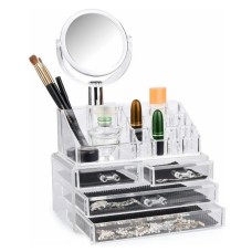 Настільний акриловий органайзер для косметики HLV Cosmetic Storage Box (1756374690)