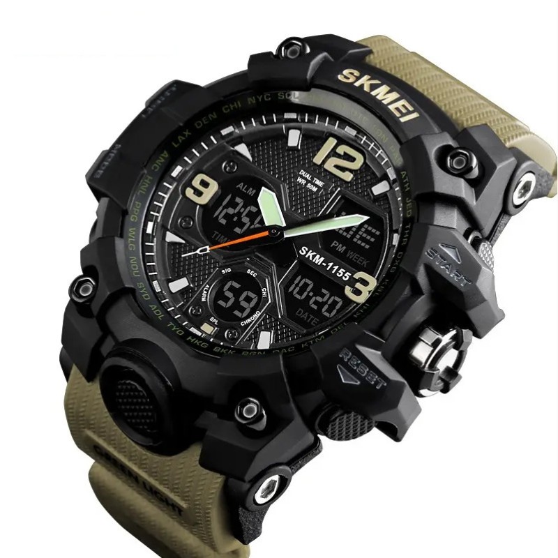 Чоловічий годинник Skmei Hamlet 1155 Хакі