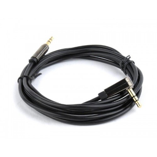 Аудіо-кабель Cablexpert (CCAP-444L-1M), 3.5мм-3.5мм, кутовий, 1 м, чорний в інтернет супермаркеті PbayMarket!