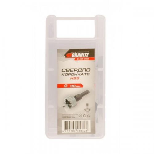 Свердло корончате GRANITE HSS 32 мм 6-08-032 Свердло корончате GRANITE HSS 32 мм 6-08-032