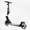 Двоколісний складаний самокат ліхтарик 2 амортизатора Best Scooter 100 кг Black and green (114435)