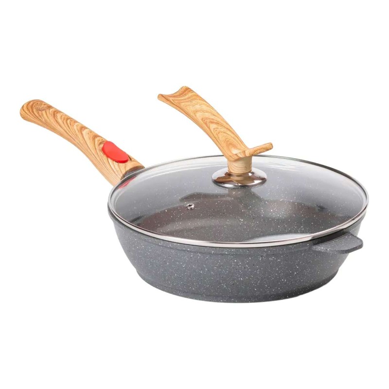 Сковорода універсальна алюмінієва зі знімною ручкою MGC 28 см Сірий (HP-4-465G)