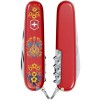 Складаний ніж Victorinox Camper Ukraine 91 мм 13 функцій Українські мотиви Червоний (1.3613_T1370u)