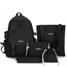 Рюкзак шкільний для дівчинки Hoz Sugebag 5 в 1 41х30х14 см Чорний (SK001646)