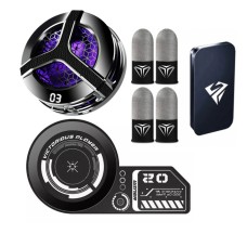 Ігровий набір 7в1: магнітний напівпровідниковий кулер MEMO PUBG S9, пластина MEMO C01, 4 напальчники бокс металевий