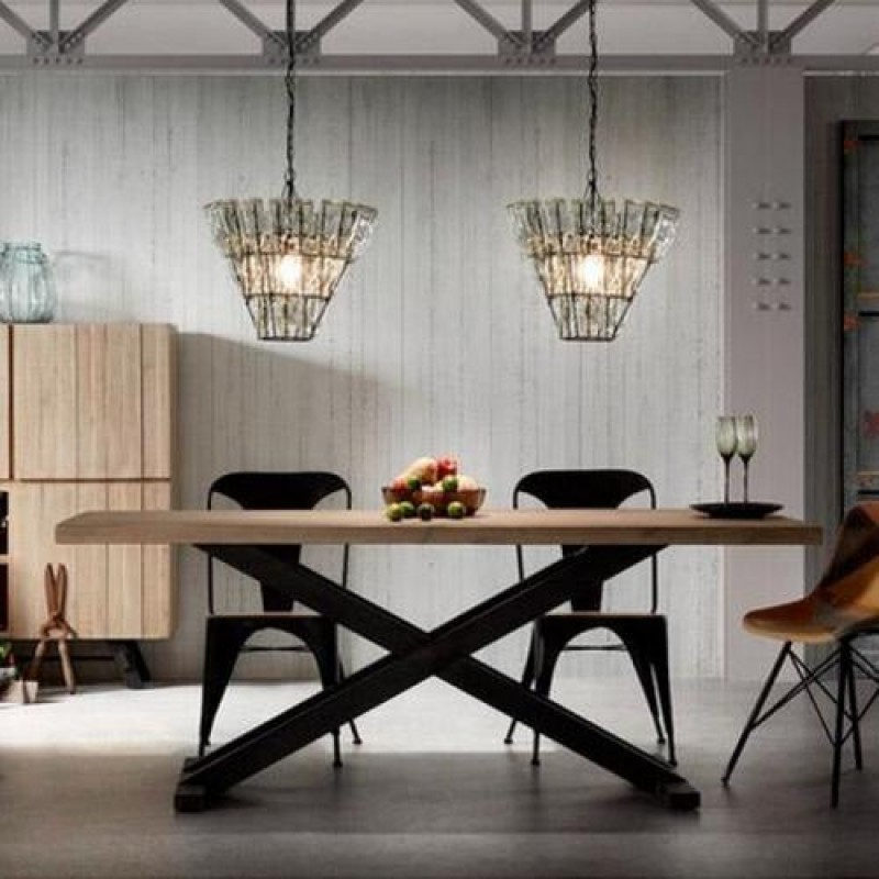 Обідній стіл у стилі Loft NS-1119 780x1600x700 мм Черный