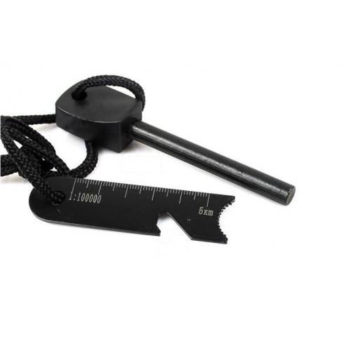 Похідне кресало та свисток EDC Sarver black
