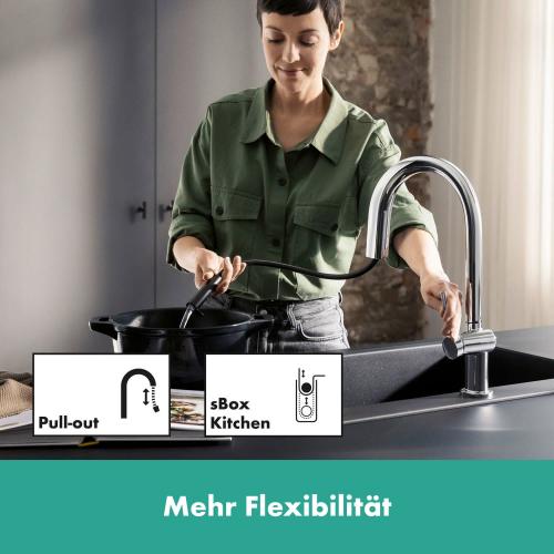 Змішувач для кухонної мийки Hansgrohe Aqittura M91 FilterSystem 210 Хром 76826000 в інтернет супермаркеті PbayMarket!