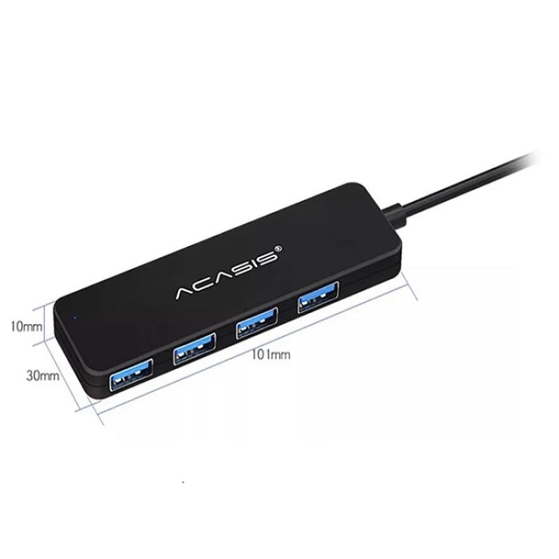 USB hub Acasis AB3-L42 на 4 порти USB 3.0 Чорний