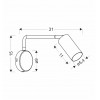 Бра Candellux Tina 31x15 см Чорний (21-76816)