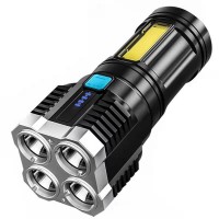Ліхтар ручний Police X509/L-S03-4LED 3030+COB з/в USB-micro Чорний ABS пластик (X509)