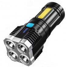 Ліхтар ручний Police X509/L-S03-4LED 3030+COB з/в USB-micro Чорний ABS пластик (X509)